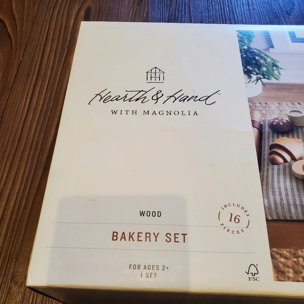 Hearth and Hand with Magnolia Toy Baked Goods Wooden Kids Food Set